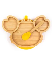 Starkiddo Crab Bamboo Suction Plate and Learning Weaning Set - Yellow