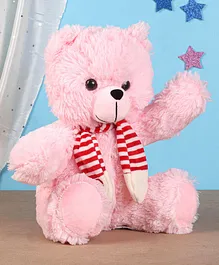 Edu Toys Teddy Bear Soft Toy Pink - Length 30 cm