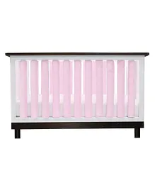 Go Mama Go Designs Vertical Crib Liner Breathable Safe & Protective Pack of 2 - Luxurious Minky Pink