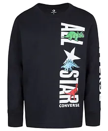 Converse Full Sleeves Dinoverse All Star Printed Tee - Black