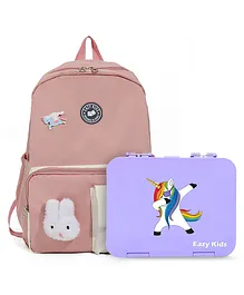 Eazy Kids Vogue School Bag With Bento Lunch Box - Ivory