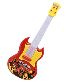 AKN Toys Rockband Music Guitar with Light and Pre-Stored Notes with Nylon Wires Toy Guitar with Light and Music for Kids (Color May Vary)