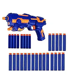 AKN Toys Frost Nova Soft Foam Bullet Blaster Toy Gun Blaze Gun Pistol And Dart Bullets with Inbuilt Torch - Blue
