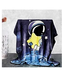 Yellow Bee Blanket Astronaut Print - Navy