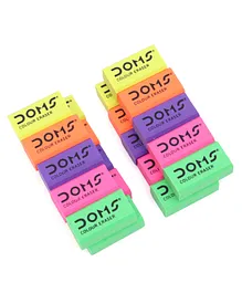 Doms Coloured Eraser Pack of 20 - Multicolour