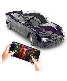 Mirana USB Rechargeable Racing Bluetooth App Smart Toy Car Scale Ratio 1:20 with Nitro Boost App Bluetooth Remote Control Toy - Dark Purple