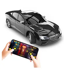 Mirana USB Rechargeable Racing Bluetooth App Smart Toy Car Scale Ratio 1:20 with Nitro Boost App Bluetooth Remote Control Toy - Black