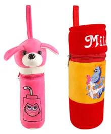 SS Impex Feeding bottle cover First Trend High Quality Daily use attractive Bottle Cover Combo Pack of 2 - Pink Yellow