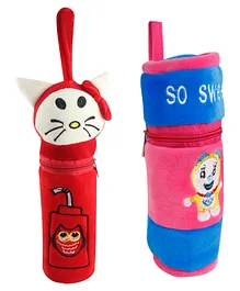 SS Impex Milk Bottle cover New Born Premium Bottle Cover Pack of 2  - Red Pink