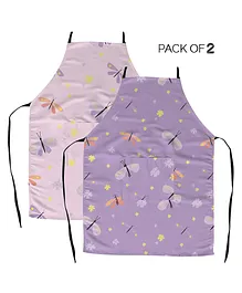 Right Gifting Satin Apron For Kids With Adjustable Waist & Centre Pocket Pack of 2- Multicolor