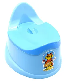 Baby  Potty Seat High Quality Toilet Training Chair Potty Seat With Closing Lid & Removable Waste Container And Backrest Support Small Size- Blue
