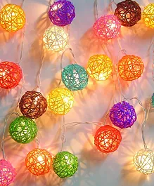 Kids Mandi Romantic Handmade Rattan Balls Lights Christmas Decoration Lights/ Ball Festival Lighting - Multicolor
