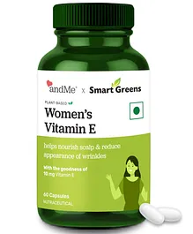 AndMe Smart Greens Natural Vitamin E Made From Sunflower 10 mg - 60 Capsules