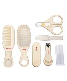 LuvLap Baby 7 In 1 Nail and Hair Grooming Set Pack Of 7 - Beige