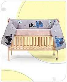 Babyhug Cotton Cot Bumper Elephant Print
                        -Multicolor