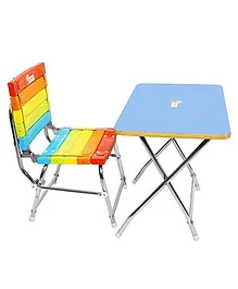 Lattice Baby foldable Multipurpose Comfy Set Table Chair- Color May Vary