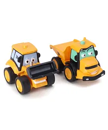 JCB My 1st Muddy Friends Joey & Doug Vehicle Toys Pack of 2 - Yellow