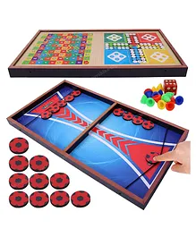Toyshine Fast Sling Puck Game Board String Hockey Toy Party Game 2 - Multicolour