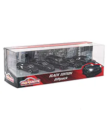 Majorette Freewheel Die-Cast Black Edition Toy Car Set Pack of 5 - Black