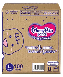 Mamy Poko Pants Pant Style Diapers Large - 100 Pieces