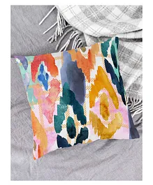 HOUZZCODE Designer Cushion Cover Shaded Ikat - Multicolour