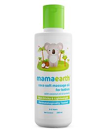 Mamaearth Coco Soft Massage Oil With Coconut & Turmeric Oil - 200 ml