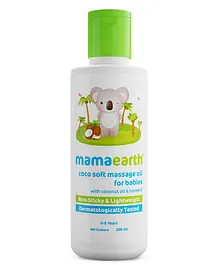 Mamaearth Coco Soft Massage Oil With Coconut & Turmeric Oil - 200 ml