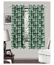 HOUZZCODE designer Curtain Chevron Story - W green