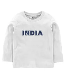 Zeezeezoo Full Sleeves India Printed Tee - White