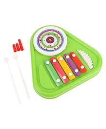 Prime Creations 3 in 1 drum and xylophone with sticks - Green