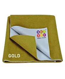 BeyBee Cotton Baby Bed Protecting Mat Medium - Golden