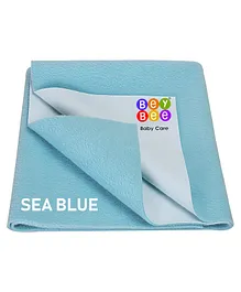 BeyBee Cotton Baby Bed Protecting Mat Extra Large - Sea Blue