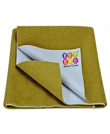 BeyBee Cotton Baby Bed Protecting Mat Premium Dry Sheet Extra Large - Golden