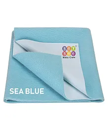BeyBee Cotton Baby Bed Protecting Mat Sea Blue Extra Large - Blue