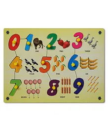 Bey Bee Number Knob Puzzle Educational Toys Multicolour - 11 Pieces