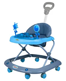 Bey Bee High Quality  Light Weight with 8 Wheels Soft Thick Cushioned Seat Musical Walker - Blue