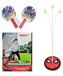 Muren Table Tennis Trainer Toy Ping Pong Paddle Set Spiderman Print  -  Multicolor