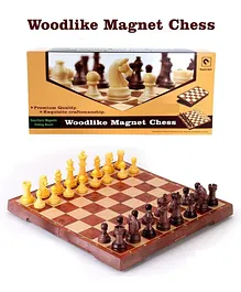 YAMAMA Wooden Chess with Folding Chess Board Staunton Chess Pieces & Storage Box For Kids- Multicolor