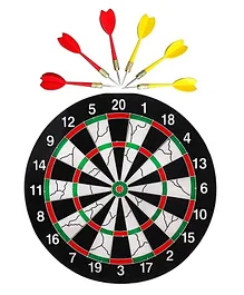 Yamama Latest Wooden Double Faced Flock Printing Thickening Tournament Bristle Dart Board Game With 6 Needle  Multicolor