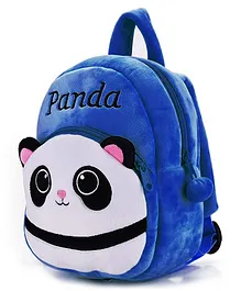 Deals India Printed Plush Panda Backpack Blue - 13.7 Inches