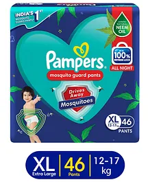 Pampers Mosquito Guard Baby Pant Style Diapers Extra Large - 46 Pants