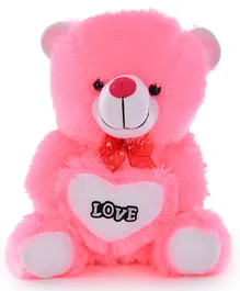 Goldenhub Teddy Bear Sitting With Heart - Pink