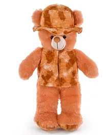 Goldenhub Teddy Bear Standing With Jacket & Cap Brown -Height 60 Cm