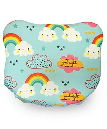 Sleepsia Cat Shaped Memory Foam Pillow for New Born Babies,Toddler Pillow for Girls & Boys with Rainbow Print, Ultra Soft Memory Pillows