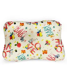 Sleepsia Memory Foam Baby Head Shaping Pillow Animal Print- Multicolor