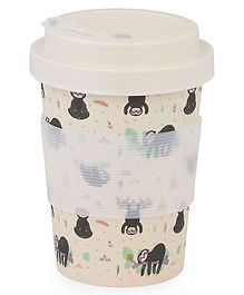 Earthism Eco-Friendly Bamboo Fibre Travel Coffee Mug with lid 350ml Lazy sloth