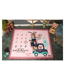New Comers Milestone Multipurpose Blanket and Props Set - Pink Blue
