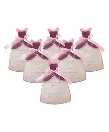 Crack of Dawn Crafts Princess Gown Birthday Invitations Pink - Pack of 6