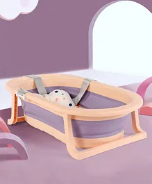 Babyhug Foldable Bath Tub with Printed Cushion - Purple