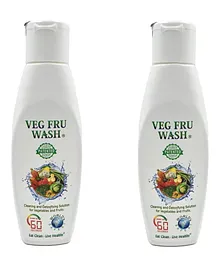 Veg Fru Wash Paraben and Preservative Free Liquid For Vegetable and Fruit Cleaning Pack of 2 - 100 ml Each